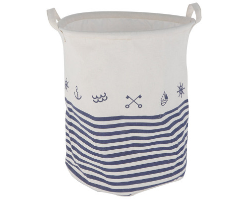 Корзина для белья 35*35*44 см, с пластиковым кольцом, хлопок, пластмасса