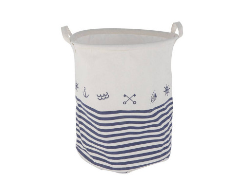 Корзина для белья 35*35*44 см, с пластиковым кольцом, хлопок, пластмасса