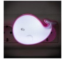 Лампа-Ночник Energy EN-NL-7 "Кит" (104280) 0,6Вт пластик розовый