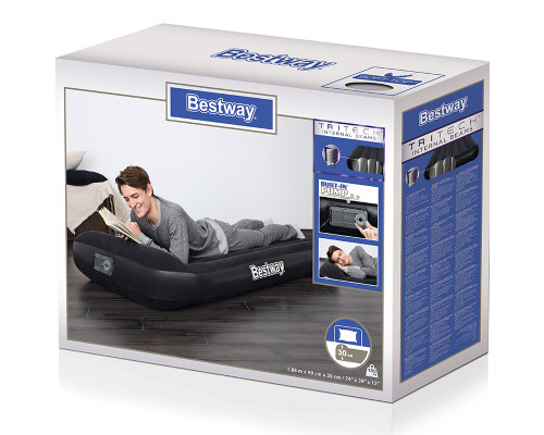 Матрас надувной Tritech,  188*99*30см (Twin), встроенный электронасос Bestway 67556