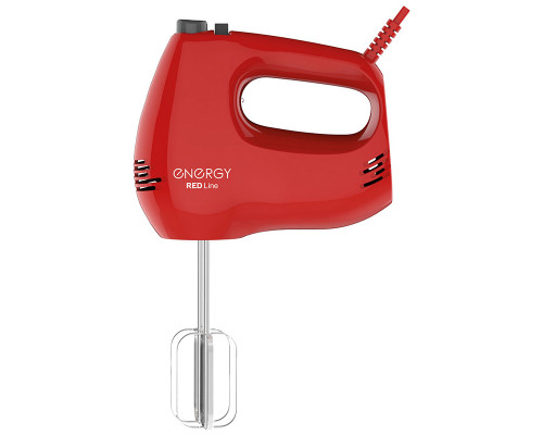 Миксер ENERGY EN-291, 5 скоростей, 150 Вт, красный