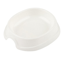 Миска для кошек и собак 106256, 0,2 л., 13,5х12,5х3 см, пласт., бел.