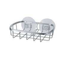 Мыльница подвесная Рыжий кот "COZY" SD-2, 13x9x3 см, металл/пласт., хром. покр.