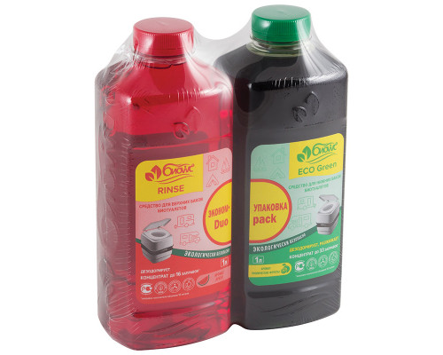 Набор средств для туалетов БИОwc RINSE, 1л.+ БИОwc ECO Green 1л