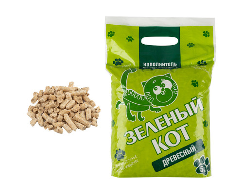 Наполнитель для кошачьего туалета, древесный, 2,0кг.