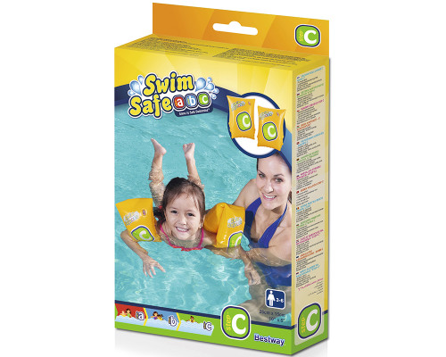 Нарукавники для плавания Swim Safe, ступень С, 25х15см,  Bestway 32033