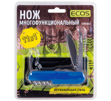Нож многофункциональный ECOS SR082 синий