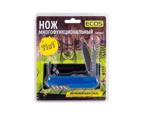 Нож многофункциональный ECOS SR082 синий