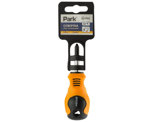 Отвертка Park Standart PH2х3,8см, двухкомпонентная рукоятка, крестовая