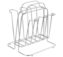 Подставка для чашек и стаканов Mallony "CARNALE" W3231B (007538), 18,5x15,6x18,5 см, металл, хром.