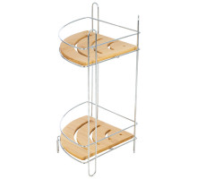 Полка двухъярусная BAMBOO-04 (угловая), 19,5*19,5*36,5 см