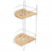 Полка двухъярусная BAMBOO-04 (угловая), 19,5*19,5*36,5 см