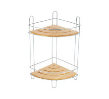 Полка двухъярусная BAMBOO-04 (угловая), 19,5*19,5*36,5 см
