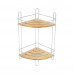 Полка двухъярусная BAMBOO-04 (угловая), 19,5*19,5*36,5 см