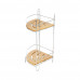 Полка двухъярусная BAMBOO-04 (угловая), 19,5*19,5*36,5 см