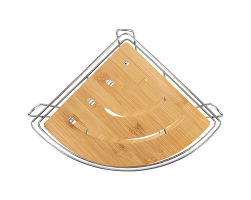 Полка двухъярусная BAMBOO-04 (угловая), 19,5*19,5*36,5 см