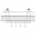 Полка настенная Lecco Plus 33*12,5*21 см 4 крючка хром