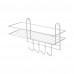 Полка настенная Lecco Plus 33*12,5*21 см 4 крючка хром