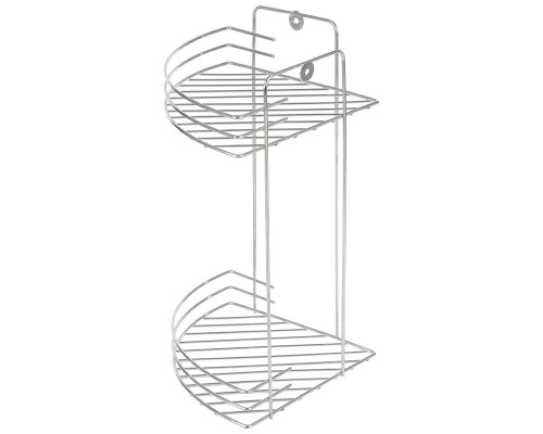 Полка угловая двухъярусная Vento 19*19*30 см хром