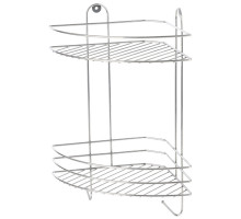 Полка угловая двухъярусная Vento Plus 23*23*41,5 см хром