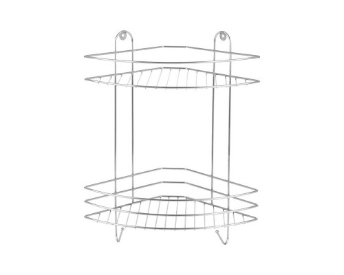 Полка угловая двухъярусная Vento Plus 23*23*41,5 см хром