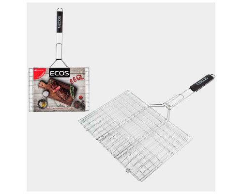 Решетка для барбекю ECOS RD-104C (6 секций, р-р 35х25х1,5 см, общая длина 60см, хром.)