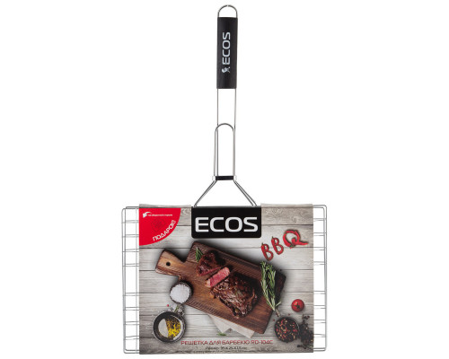 Решетка для барбекю ECOS RD-104C (6 секций, р-р 35х25х1,5 см, общая длина 60см, хром.)