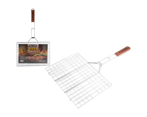 Решетка для барбекю ECOS RD-104D (6 секций, р-р 35х25х1,5 см, общая длина 60см, хром.)