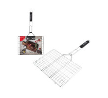 Решетка для барбекю ECOS RD-104М (6 секций, р-р 35х25х1,5 см, общая длина 60см, хром.)