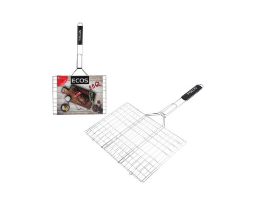 Решетка для барбекю ECOS RD-104М (6 секций, р-р 35х25х1,5 см, общая длина 60см, хром.)