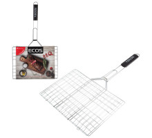 Решетка для барбекю ECOS RD-104М (6 секций, р-р 35х25х1,5 см, общая длина 60см, хром.)