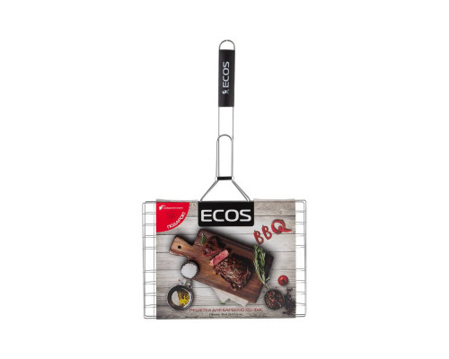Решетка для барбекю ECOS RD-104М (6 секций, р-р 35х25х1,5 см, общая длина 60см, хром.)
