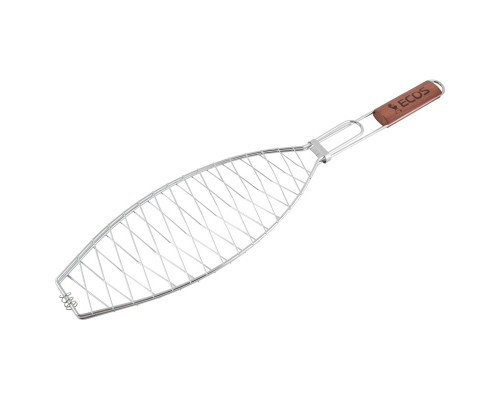 Решетка для барбекю ECOS RD-114D (универс. рыба/мясо, р-р 40х15х2см, общая длина 68 см, хром.)