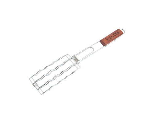 Решетка для барбекю ECOS RD-169D (для сосисок, р-р 17х8.5 см, общая длина 50 см)