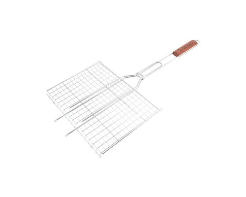 Решетка для барбекю ECOS RD-171D (р-р 35x25x2 см, общая длина 70 см, хром.)