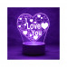 Светильник декоративный Energy EN-NL 23 3D сердце с надписью I LOVE YOU