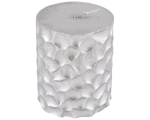Свеча Deco Christmas "Iceberg" 80*65 мм серебряная