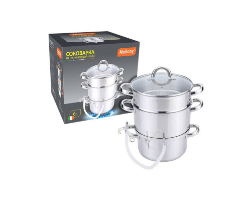 Соковарка из нерж. стали, JM-22/6L, объём 6л, диам. 22см