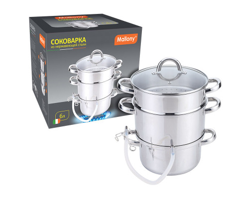 Соковарка из нерж. стали, JM-22/6L, объём 6л, диам. 22см