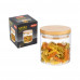 Стеклянная банка для сыпучих продуктов с крышкой BAMBU, объем: 0,45 л