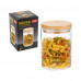 Стеклянная банка для сыпучих продуктов с крышкой BAMBU, объем: 0,6 л