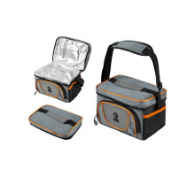Термосумка Leonord ML15009, 5л, р-р: 23x17,5x16,5см, цвет: серый+оранжевый