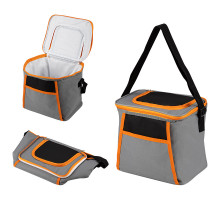 Термосумка PC2207, 12л, р-р: 26x20x24см, цвет: серо-оранжевый