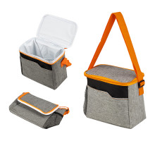 Термосумка PC2212, 7л, р-р: 24x16x20см, цвет: серо-оранжевый