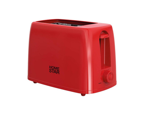 Тостер HomeStar HS-1015, цвет: красный, 650 Вт