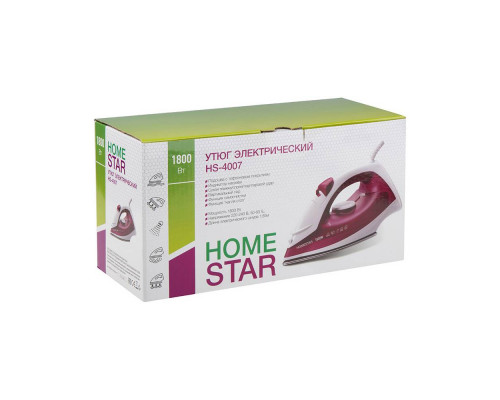 Утюг HOMESTAR HS-4007 (1800Вт, пар,спрей, паровой удар, самоочистка,тефлоновая подошва)