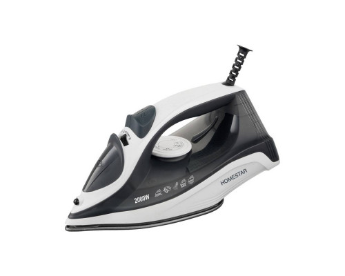 Утюг HomeStar HS-4009 бело-черный (2000Вт, пар, керамическая подошва, антинакипь)