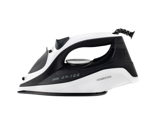 Утюг HomeStar HS-4009 бело-черный (2000Вт, пар, керамическая подошва, антинакипь)