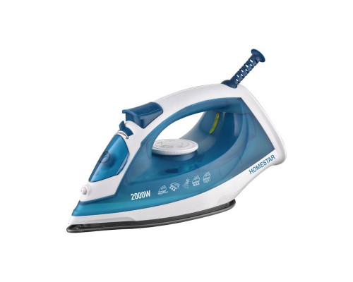 Утюг HomeStar HS-4010 бело-синий (2000Вт, пар, тефлоновая подошва, антинакипь)