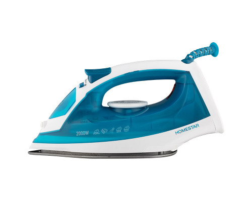 Утюг HomeStar HS-4010 бело-синий (2000Вт, пар, тефлоновая подошва, антинакипь)